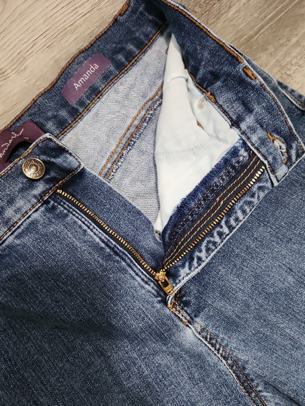 Gloria Vanderbilt Amanda Straight Leg Blue Stretch Denim Jeans Womens 8 - Picture 4 of 11